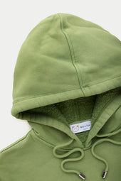 Cotton Fitted Hoodie Calliste Green