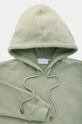 Cotton Fitted Hoodie Eucalyptus