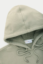 Cotton Fitted Hoodie Eucalyptus