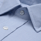Classic Fit Puppytooth Cotton And Cashmere Shirt In