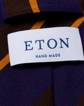 Yellow Striped Wool Cotton Tie