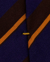 Yellow Striped Wool Cotton Tie