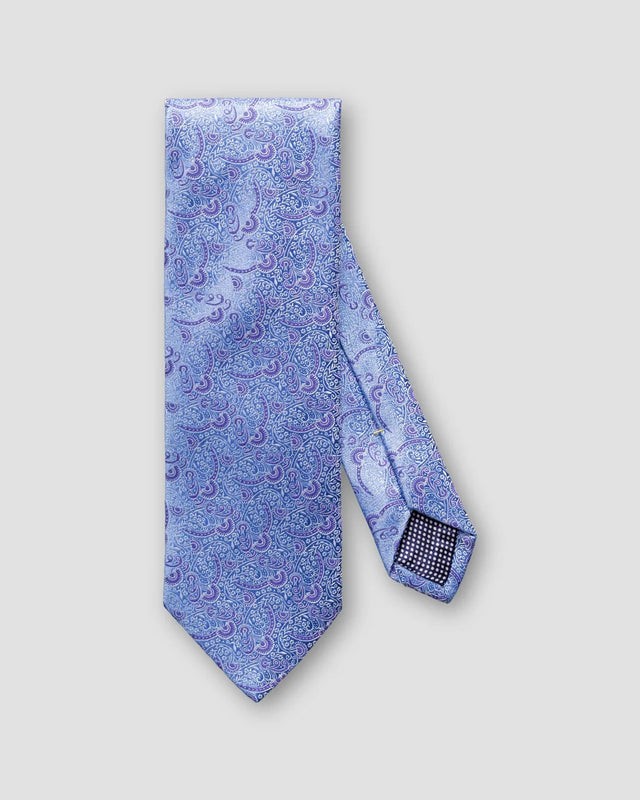 Seidenkrawatte mit Paisleymuster in Violett - Eton