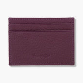Purple Calf Leather Double Sided Card Holder