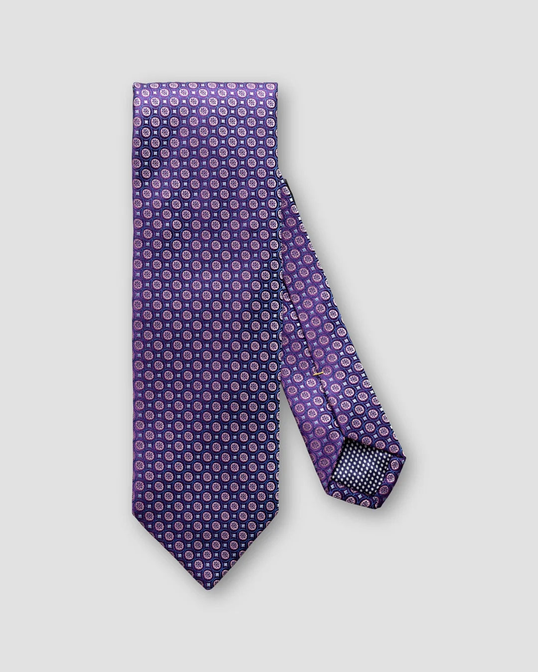 Purple Dotted Silk Tie Eton