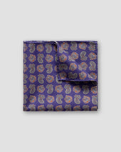 Purple Double–sided Wool Pocket Square