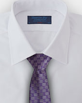 Purple Geometric Basketweave Silk Tie