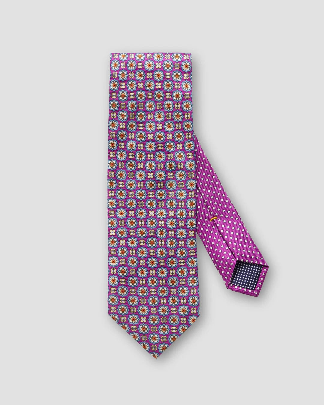 Purple Geometric Dotted Tie Eton