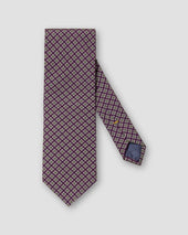Lila Seidenkrawatte mit geometrischem Muster