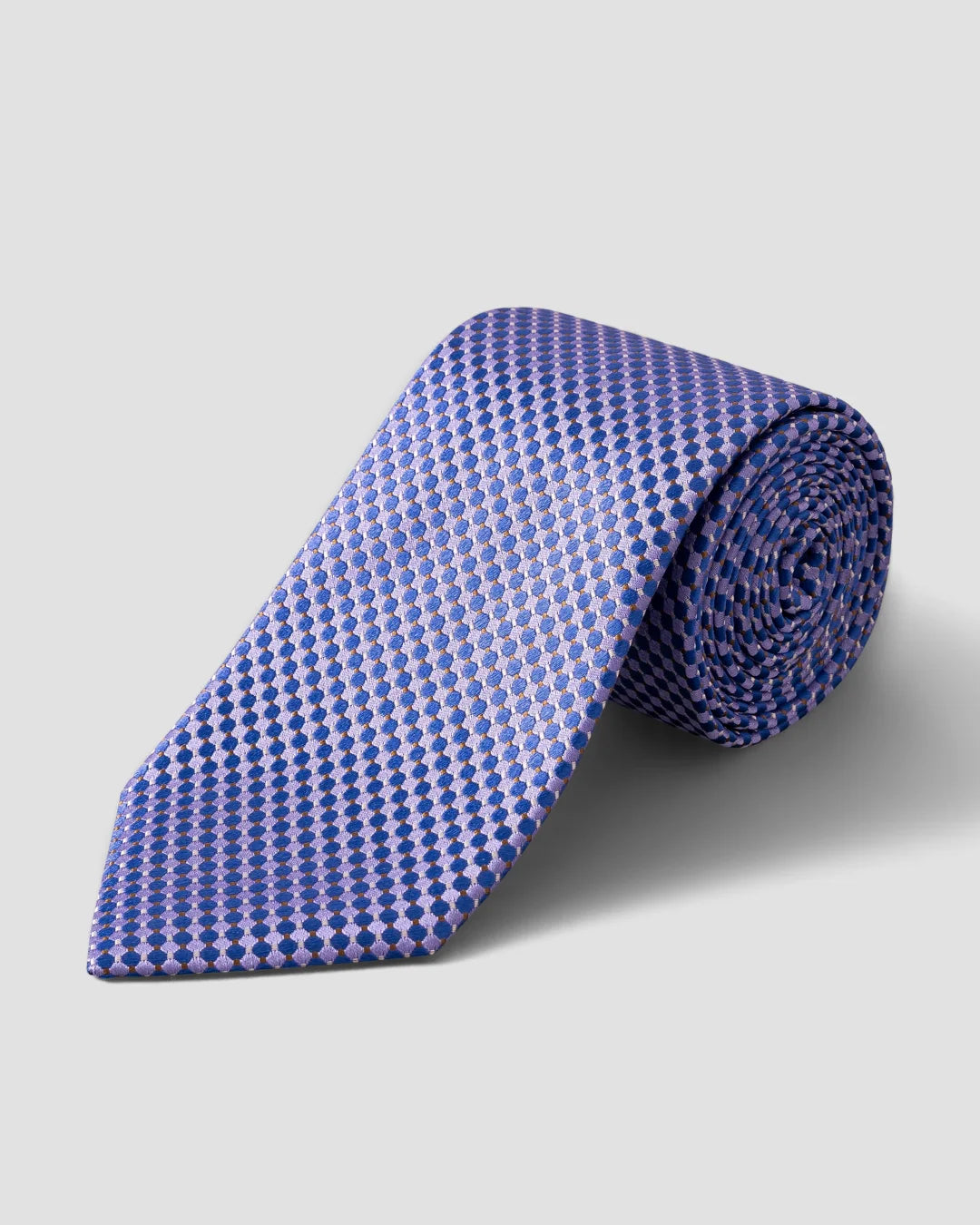 Purple Geometric Silk Tie Eton