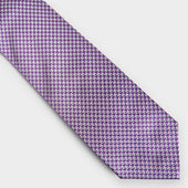 Purple Houndstooth Silk Tie