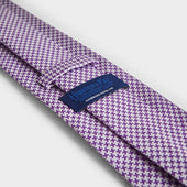 Purple Houndstooth Silk Tie