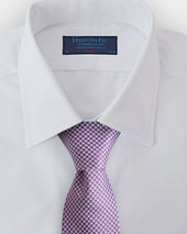 Purple Houndstooth Silk Tie