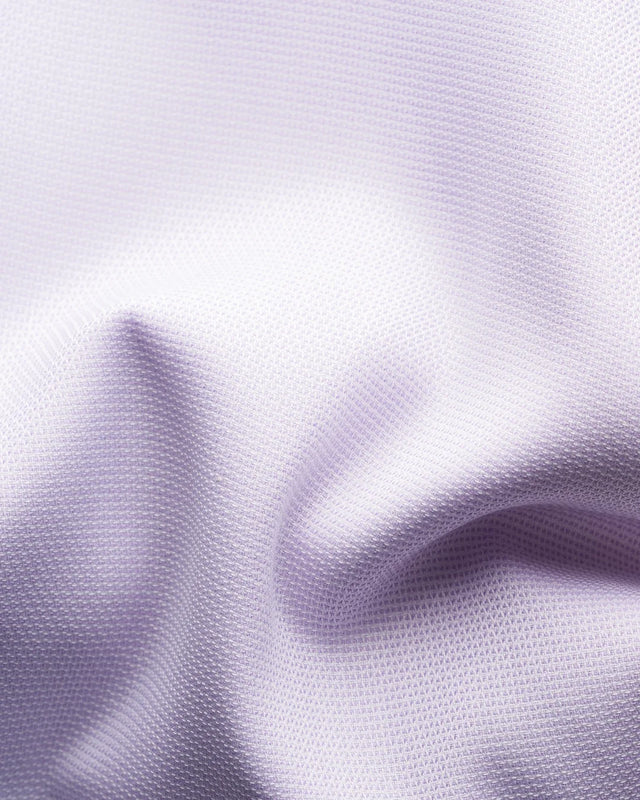 Violettes Melange Hemd mit Webmuster - Eton