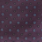 Purple Miniature Floral Motif Silk Tie