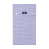 Purple Navy Graph Overcheck Cotton Pyjamas With Navy Piping