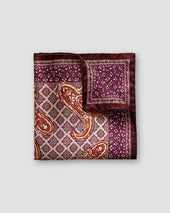 Purple paisley floral pocket square