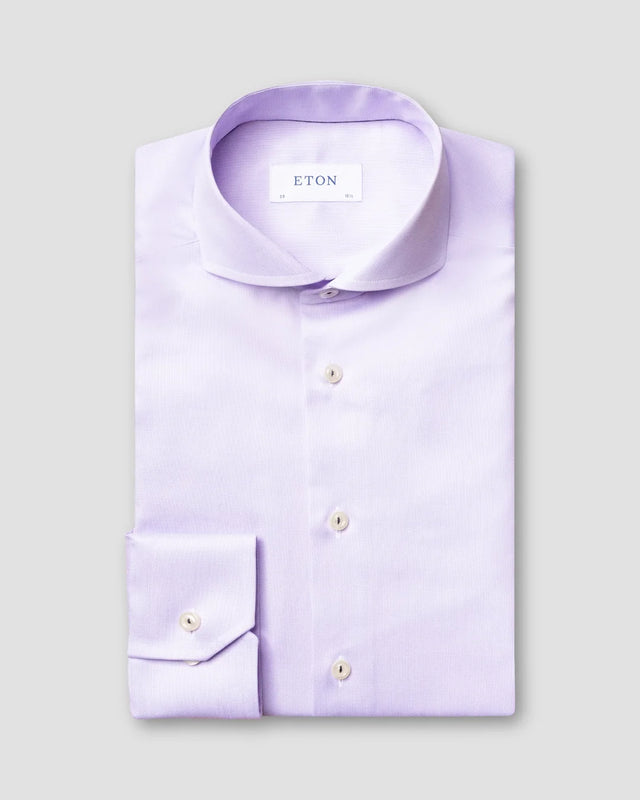 Violettes Hemd aus Royal Twill - Eton