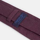 Purple Self Spot Wool Silk Blend Tie