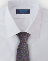 Purple Silk Tie With Micro Paisley Motif