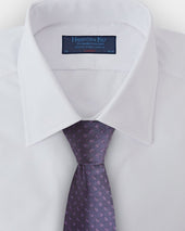 Purple Small Bean Motif Silk Tie