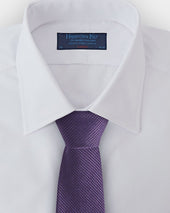 Purple Small Houndstooth Wool Silk Blend Tie