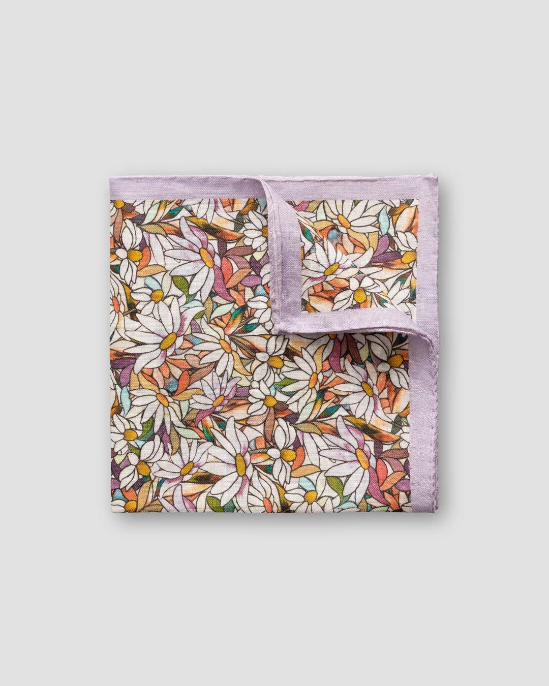 Stained Glass Print Linen Pocket Square