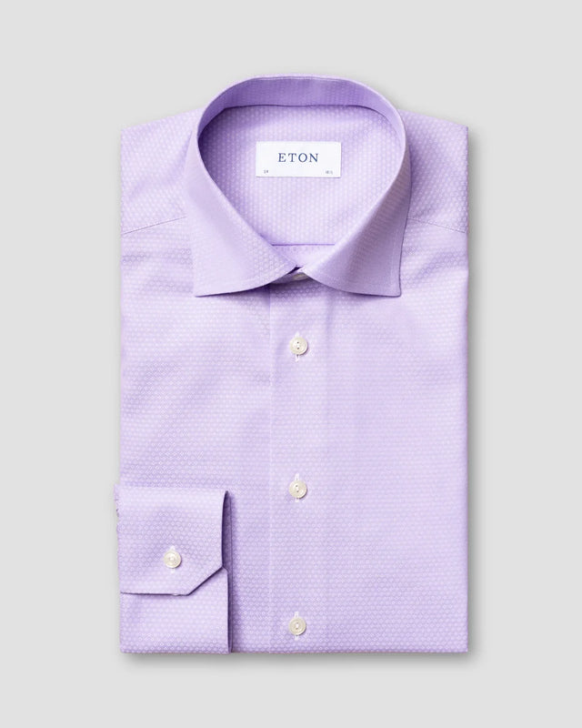 Lilac diamond weave shirt - Eton