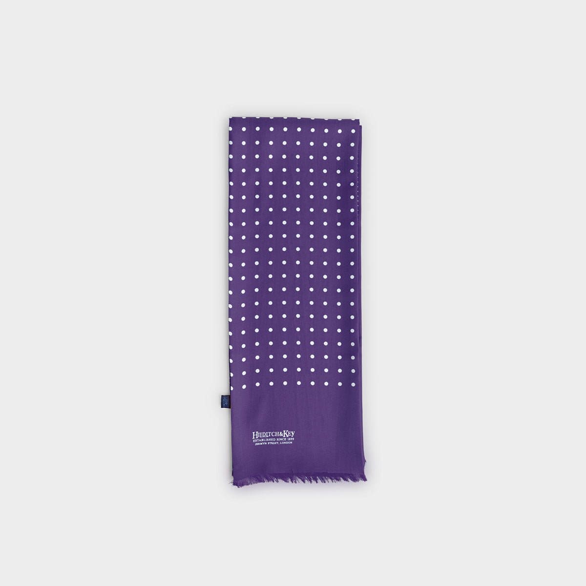 Purple White Spot Silk Tubular Scarf
