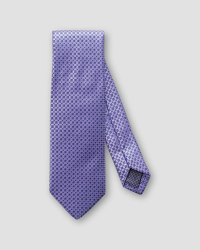 Krawatte in Violett mit gewebtem Blumenmuster - Eton
