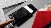 Push Card Case . Coal