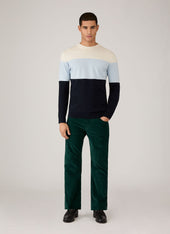 Men's Sunspel x Paul Weller Jumper in Vintage Blue