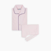 Pink Piped Cotton Pyjama Set