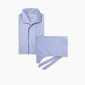 Bengal Stripe Piped Cotton Pyjama Set
