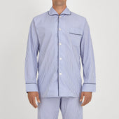 Bengal Stripe Piped Cotton Pyjama Set