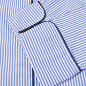 Bengal Stripe Piped Cotton Pyjama Set