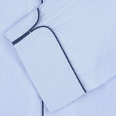 Light Fine Check Piped Cotton Pyjama Set