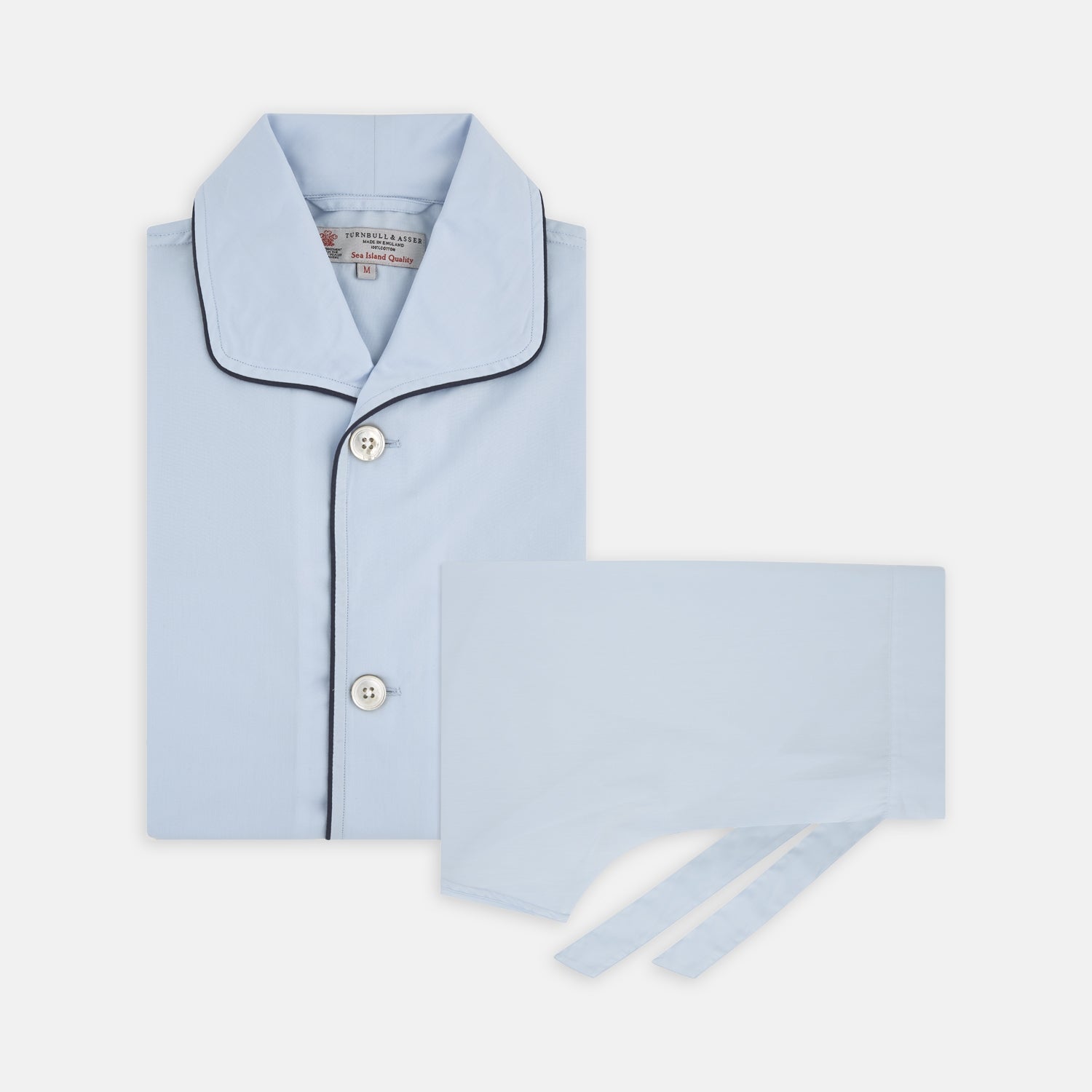 Light Piped Sea Island Quality Cotton Pyjama Set
