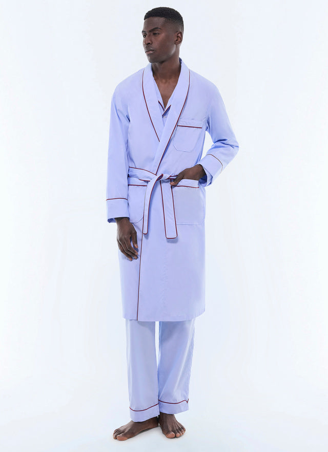 Cotton poplin robe