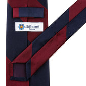 Japanese Repp Stripe Silk Tie Navy