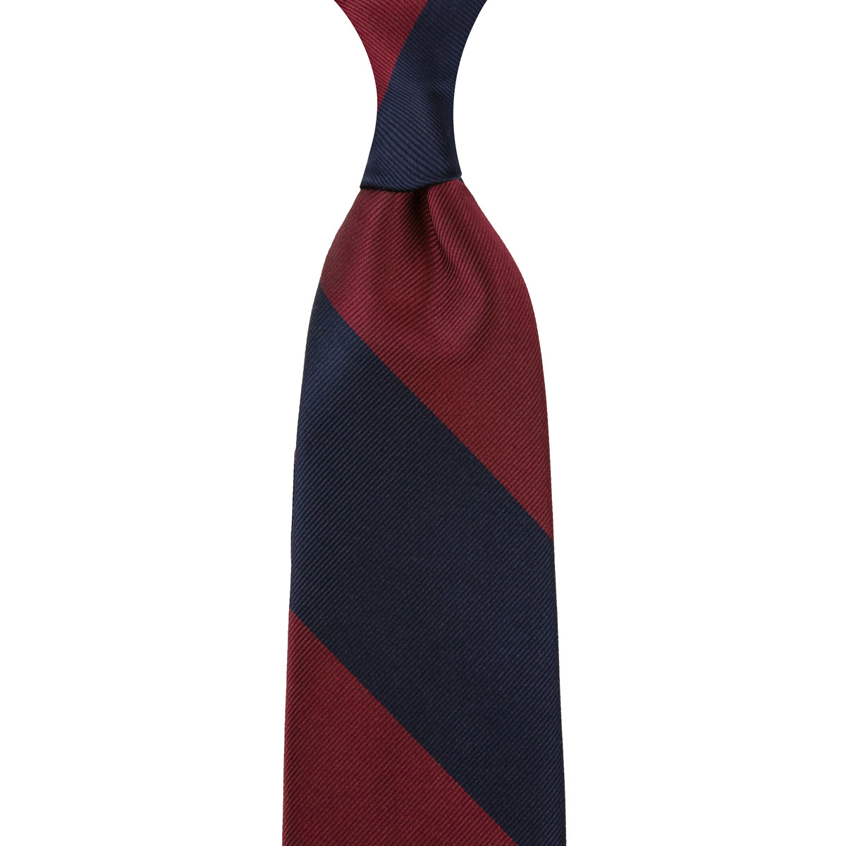 Japanese Repp Stripe Silk Tie Navy