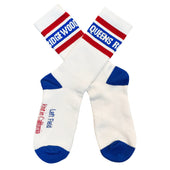 Ridgewood Queens Red White Striped Bamboo Tube Socks