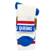 Ridgewood Queens Red White Striped Bamboo Tube Socks