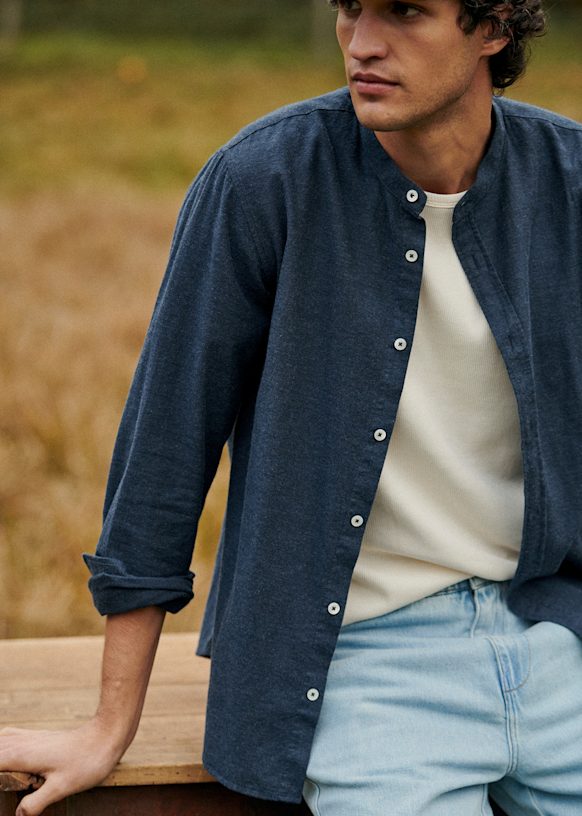 Benny Flannel Shirt Flecked Flannel