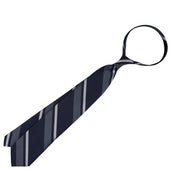 Japanese Repp Stripe Silk Tie Grey