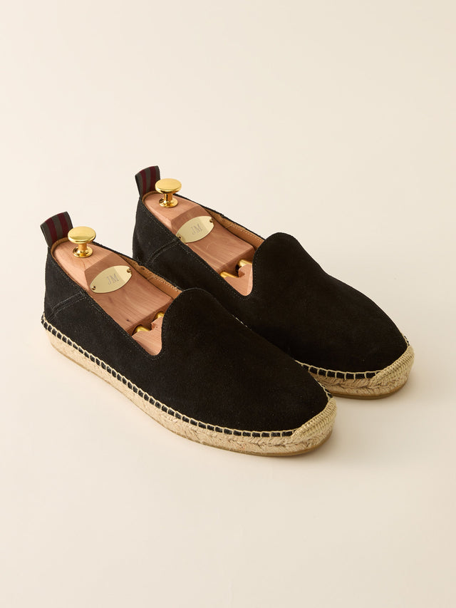 Black Solid Rafe Suede Espadrilles | Men's Shoes | J.McLaughlin
