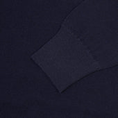 Cashmere cotton collegiate raglan sweatshirt in navy