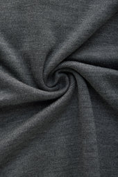 Platinum Wool Knitted Raglan Johnny Collar Polo Grey