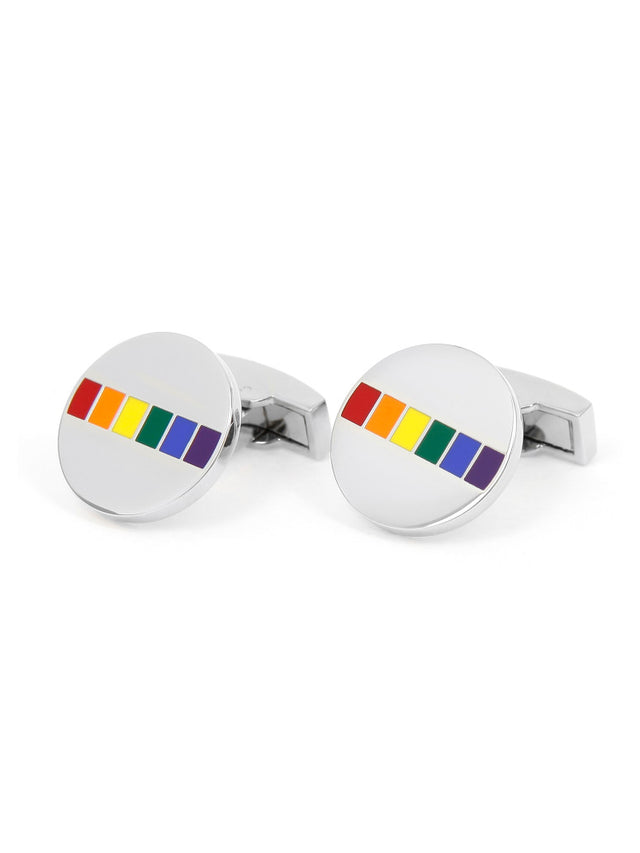 Rainbow pride cufflinks