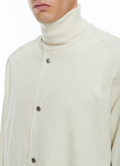 Gabardine Collarless Coat